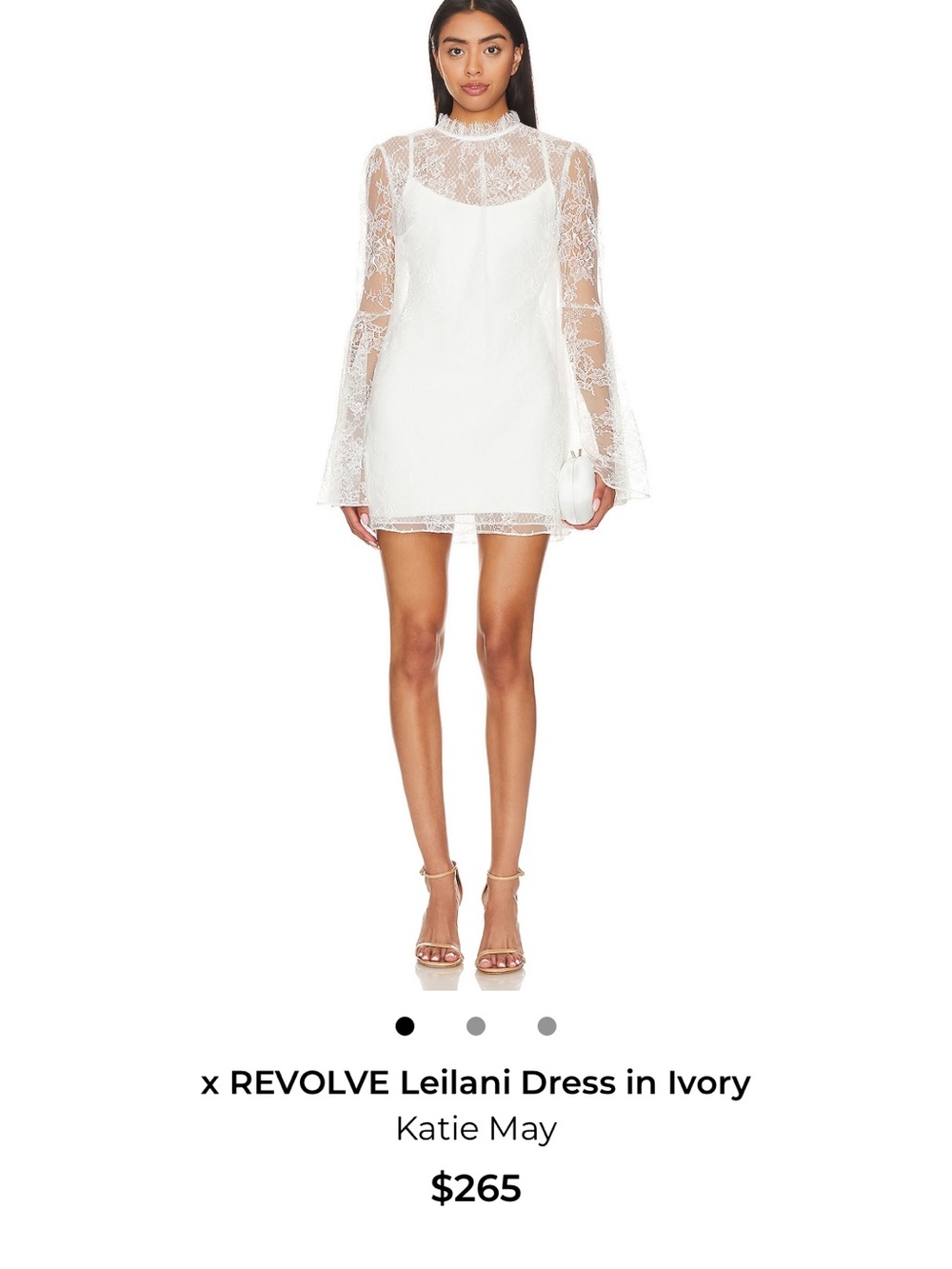REVOLVE Leilani Mini Dress in Ivory